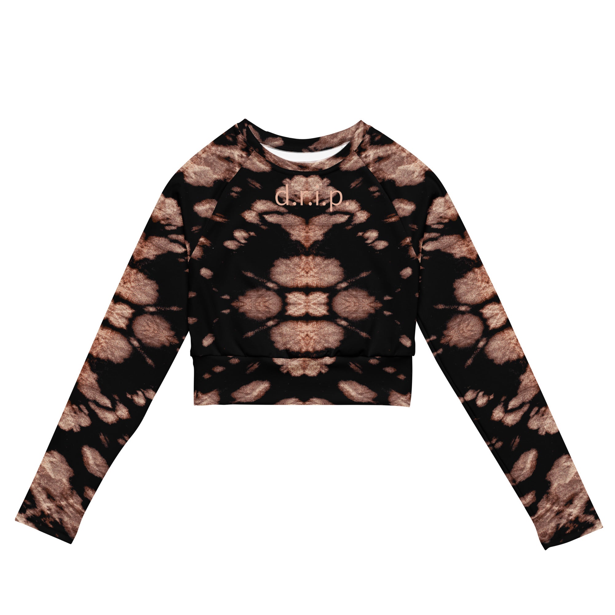 Tie Dye Recycled long-sleeve crop top