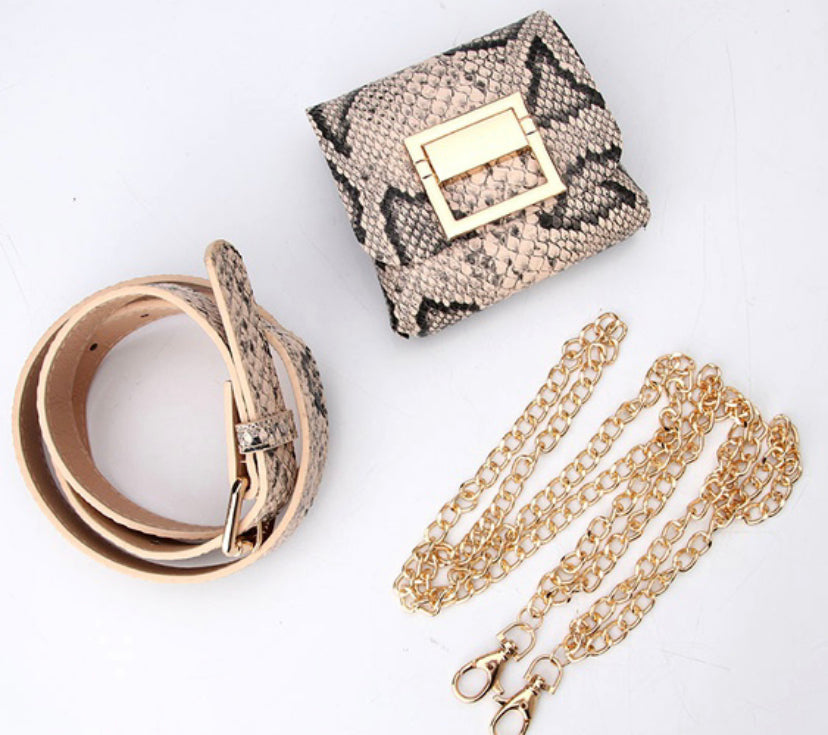 Snakeskin Belt Purse