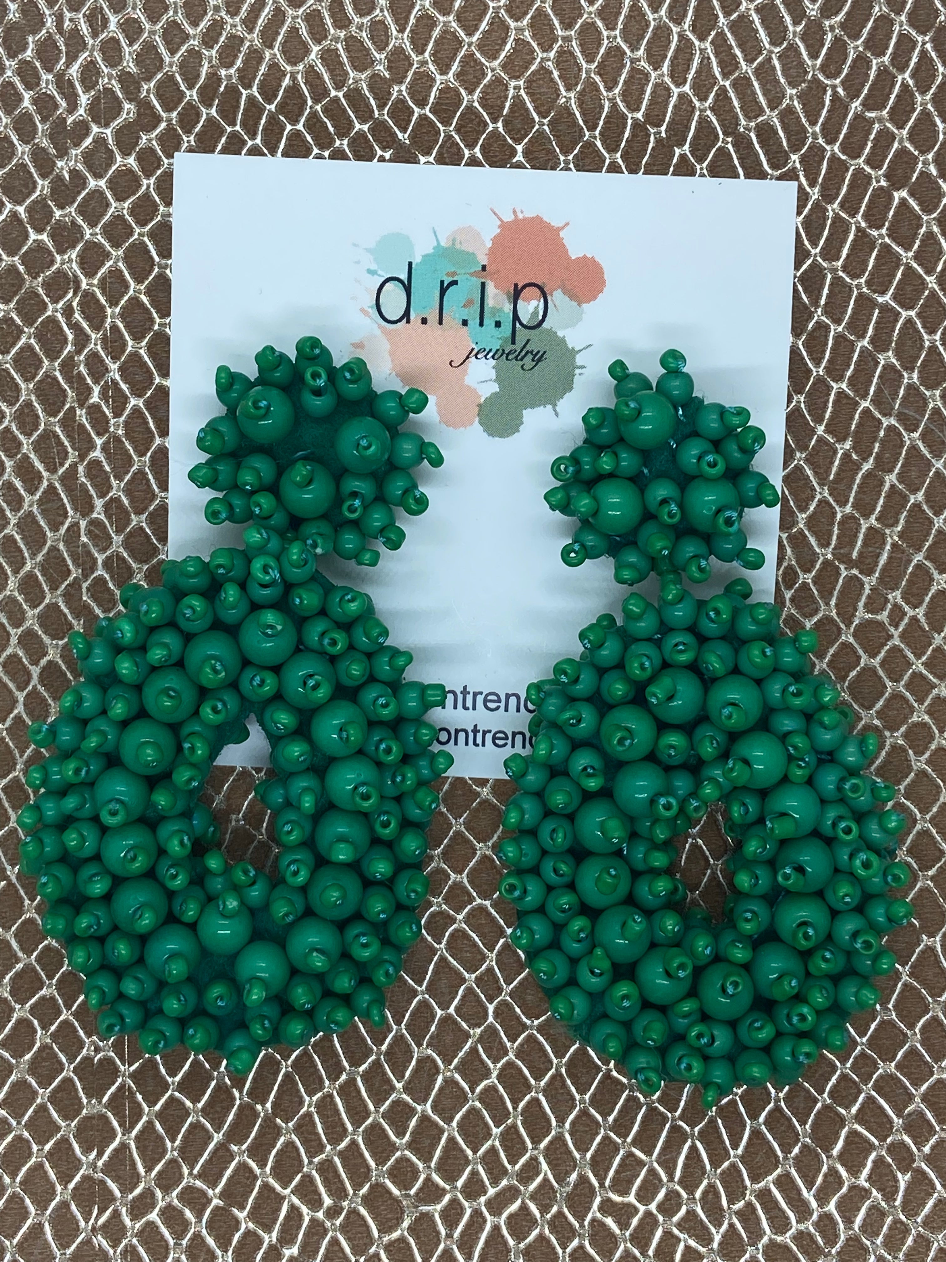 Beaded drop earrings