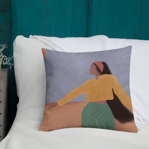 “ When the Sun Interrupts the Moon” Premium Pillow