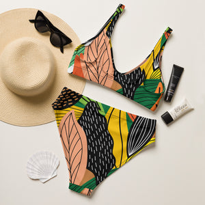 "Jungle Bougie" high-waisted bikini