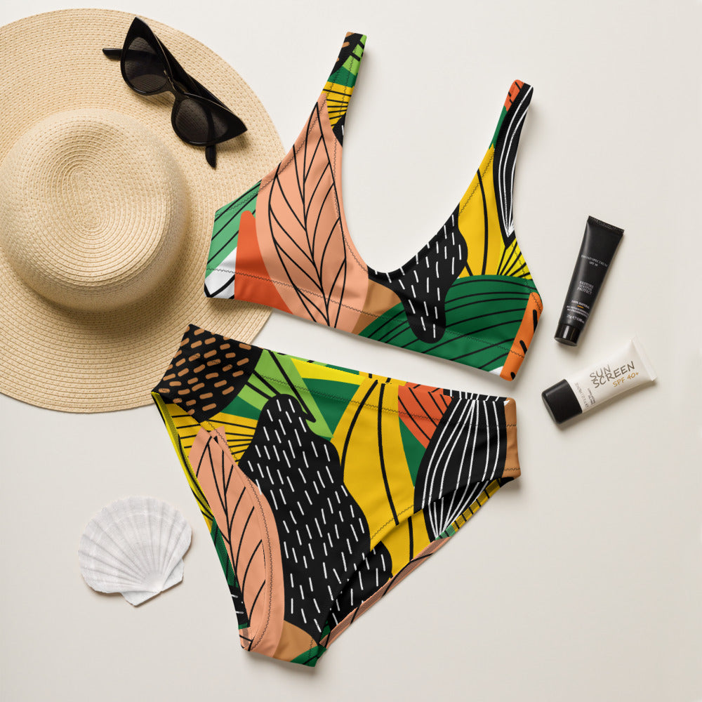 "Jungle Bougie" high-waisted bikini