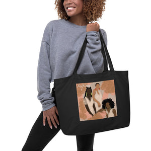 "Inspired" Large organic tote bag